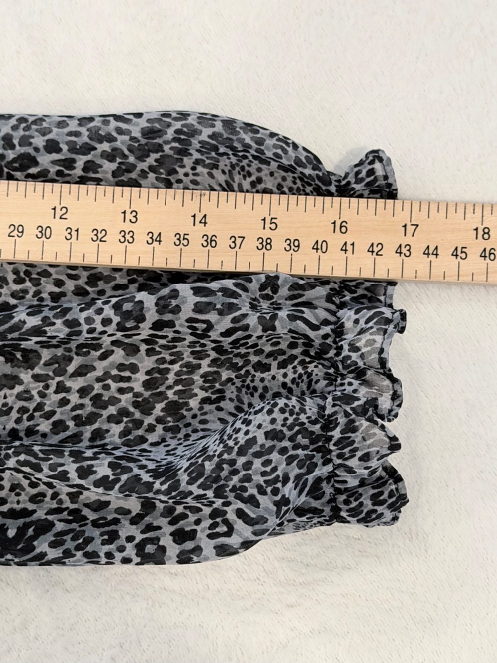 Wish Black White Animal Print Blouse Peplum Gold Button Front Large - Picture 11 of 11